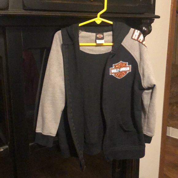 Boys Harley Davidson Zip Up Hoodie - Picture 1 of 4